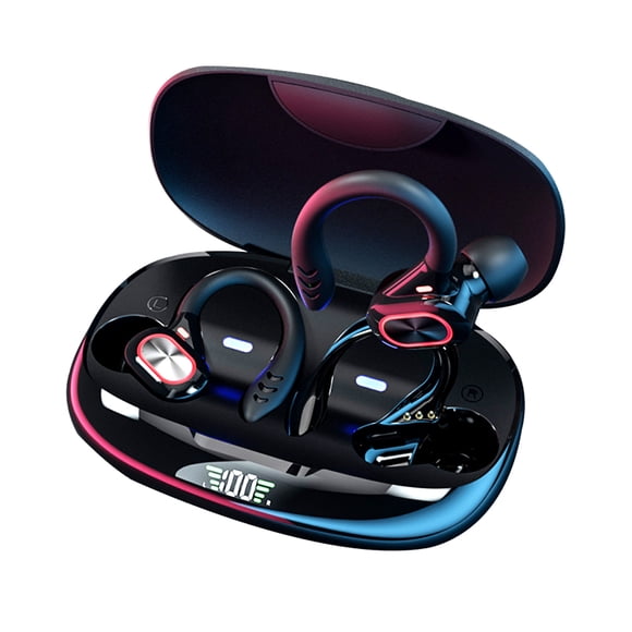 Auriculares True Wireless Stereo BT 5.0 Auriculares Cargables Con Sonido Estéreo Auriculares Impermeables Con Control Táctil Compatible Con /iOS/PC Tableta Negro