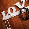 thumbnail image 5 of Billuyoard Soporte de 4 ganchos, colgador de puerta de madera con patrón de amor blanco de alta resistencia, perchero multifunción para ropa, Almacenamiento y organización del hogar, 5 of 5