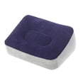 thumbnail image 1 of PVC Inflatable Flocked Footrest Pad - Portable Travel Foot Relaxing Tool for Plane, Train, Car - Under Desk Foot Rest in Blue, 1 of 6