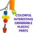 thumbnail image 3 of 1003 Bird Block Puller - Handmade Colorful Interactive Bird Cage Toy, 3 of 8