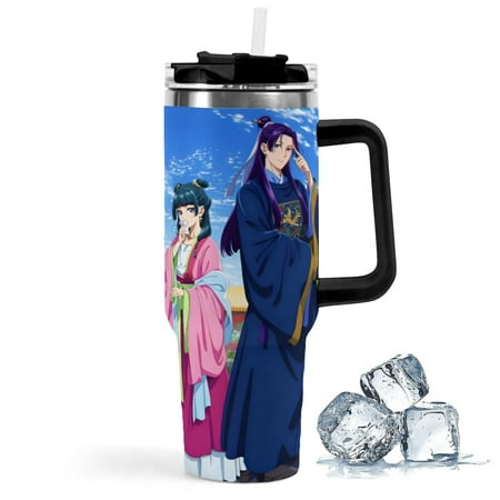 

The Apothecary Diaries car cup has an iconic print is durable with insulation and features a leak-proof lid. Perfect for fans.