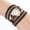 Black, variant on Soumake Women Vintage Multilayer Faux Leather Alloy Braided Bracelet Wrist Watch Jewelry