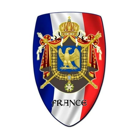 

Past Time Signs PS258 France Shield Custom Metal Shape Sign
