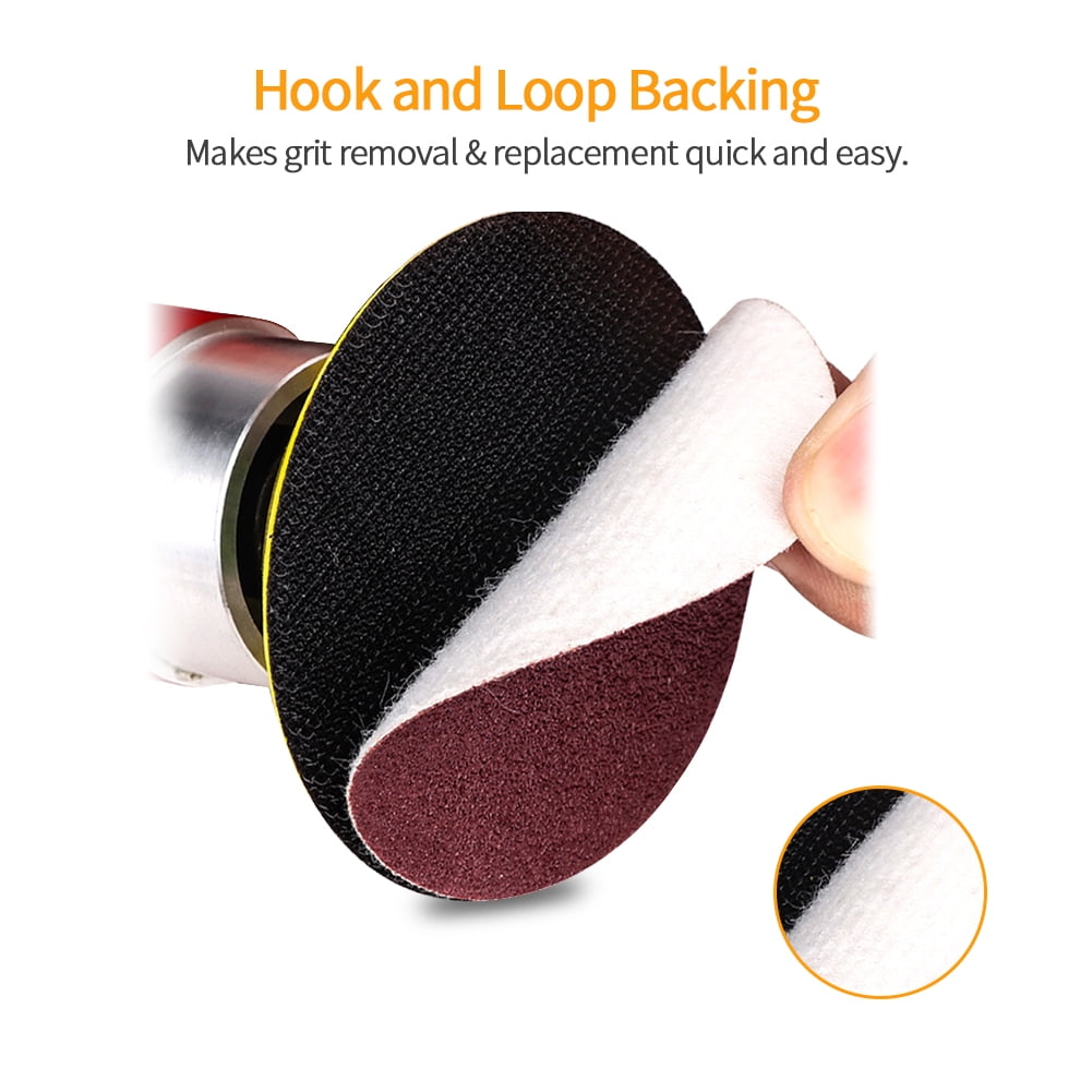 SPEEDWOX 100pcs Sanding Discs 2 Inch Sandpaper 40 Grit Hook And Loop Sanding Discs For Sanders Drill Grinder Rotary Tools Attachment Woodworking