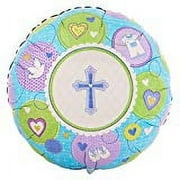 Amscan International 18-inch Sweet Christening Blue Foil Balloon