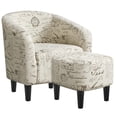 thumbnail image 4 of Yaheetech Contemporary Club Chair and Ottoman Set for Living Room, Letter Print, 4 of 8