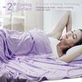 thumbnail image 3 of Elegear Cooling Blanket, Twin Size Breathable Double-Sided Lightweight Soft Bamboo Blankets Machine Washable Purple, 3 of 8