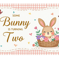 thumbnail image 3 of Adorable Bunny Themed Banner for 2nd Birthday, with Colorful Flowers Butterflies Background, Party Decorations, Birthday Party Supplies, Photography Props, Backdrop for Kids Birthday Celebrations, 3 of 6