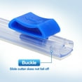 thumbnail image 4 of 4pcs Plastic Wrap Cutter, 14in Plastic Wrap Slide Cutter Self Adhesive Installation Replacement for Aluminum Foil Wax Paper Parchment Paper Wrap Dispenser, Blue, 4 of 6