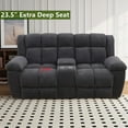 thumbnail image 2 of Aukfa Loveseat Recliner with w/ Cupholder&Console for Living Room, Gray, 2 of 7