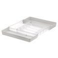 thumbnail image 1 of Spectrum Diversified Hexa Expandable Divided Drawer Organizer Tray Modern Kitchen Cutlery, Utensil, Silverware Holder, Cabinet Storage, 13 x 16, Clear Frost/Stone Gray, 1 of 4