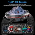 thumbnail image 5 of 3CLOUDGE Militay Smart Watch, 1.46" HD Smart Watch for Men Zinc Alloy Case, with IP68 Waterproof/100 Sports Modes/Bluetooth Calls, Fitness Tracker for fits for Android iPhone Devices (Black), 5 of 6