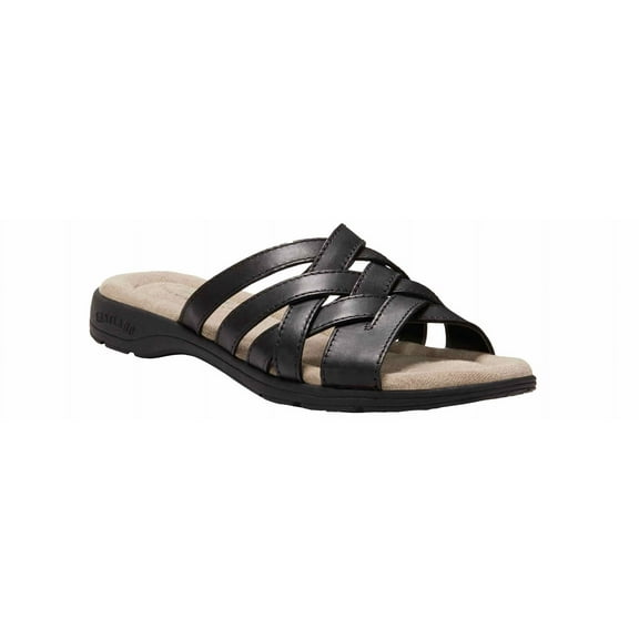 Eastland Hazel Women's Leather Slide Sandals Color: Black Size: 6 MED