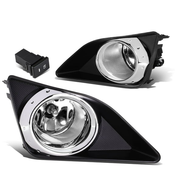 DNA Motoring For 09-10 Toyota Corolla JDM Clear Lens Bumper Fog Light Lamps Pair w/Wiring Swtich