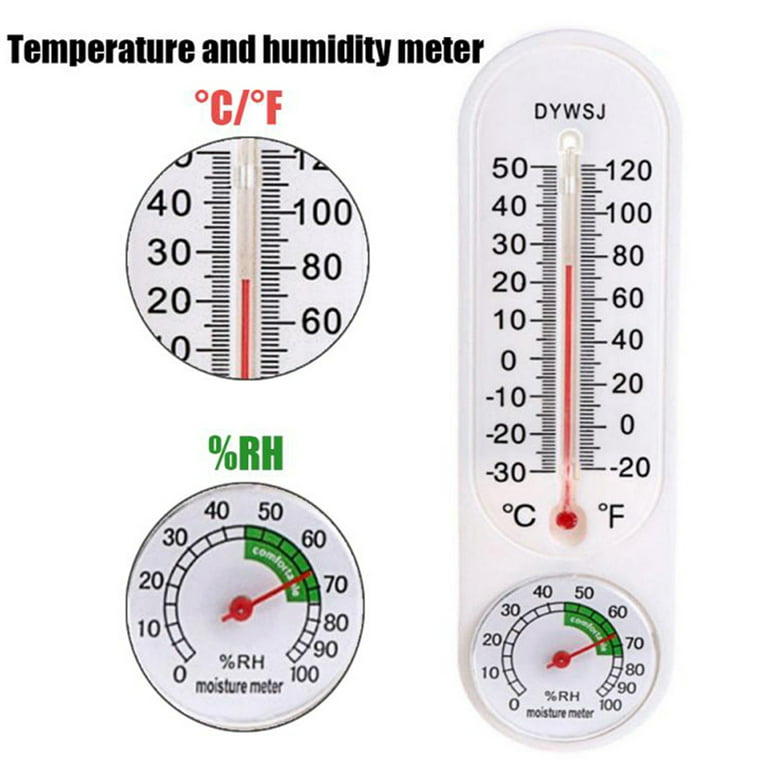MEASURETOOL Brass Swivel Thermometer/Hygrometer, Weather thermometers  Outdoor Thermometer/Analog Thermometer with Humidity (4inch)