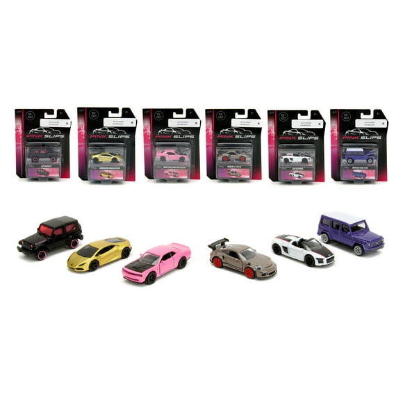 Jada Toys Pink Slips 1:64 Die-Cast Car Model Vehicles, 2oz(One Piece, Styles May Vary)