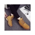 thumbnail image 2 of Botines de invierno con forro de felpa para hombre y mujer, botas de combate de media pantorrilla, cómodos, antideslizantes, cálidos, ligeros y con suela dentada., 2 of 5