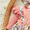 thumbnail image 4 of Hessimy Baby Girl Fall Winter Clothes Outfits Hooded Long Sweatshirt Pants Set Toddler Clothes 6 12 18 24 Months 2t (Pink,3-6 Months), 4 of 7