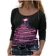thumbnail image 2 of Pntutb Blusa de manga larga con cuello redondo y estampado de árbol de Navidad para mujer Pntutb Pntutb-410, 2 of 5