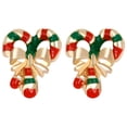 thumbnail image 1 of Pendientes de botón para mujer, pendientes de botón, pendientes de botón para mujer, pendientes de botón navideños, pendientes rojos, árbol de Navidad, copo de nieve europeo, accesorios de bastón, pen, 1 of 3