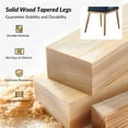 thumbnail image 4 of Upholstered Dining Chairs Armless Side Chairs Set of 2 High Back Solid Wood Legs Living Room Kitchen Navy, 4 of 7