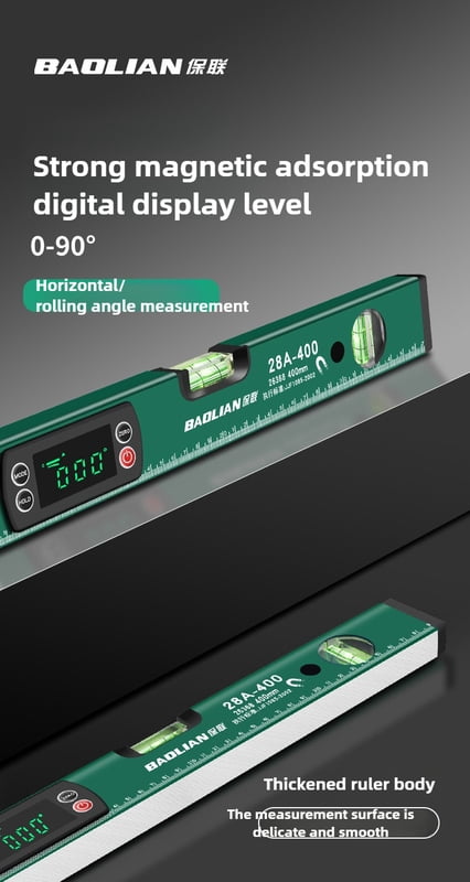 Digital Protractor High-precision Angle Finder with LED Display Inclinometer 0-90 °   Bubble Magnetic Level Ruler Woodworking Tools