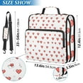 thumbnail image 3 of ALAZA Zipper Binder Cute Hearts 3 Ring Trapper Keeper File Folder Organizer Bag, 3 of 8