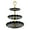 Black, variant on Homelife Snack Tray Three-layer Anti-deformed PP Creative Refreshment Cake Stand for Household