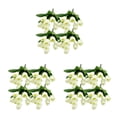 thumbnail image 3 of Yuarrent 4X Flores artificiales Ramo de toque real Tulipanes de boda falsos Centros de flores decorativas Arreglo para el hogar Leche Type1 NO1, 3 of 6