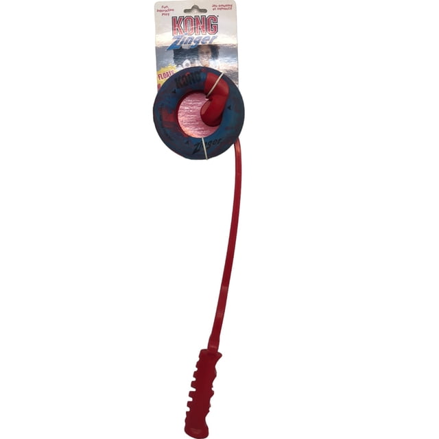 Juguete para Perros Kong Zinger Lanzador de Anillos Flotantes 16' y Anillo de 5'