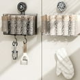 thumbnail image 1 of Cesta Colgante para Cocina y Baño | Organizador de Pared de Plástico | Estante Pequeño para Ajo, Jengibre, Especias | Opciones en Negro Transparente | 1 Pieza | 10.55x9.37x2.72in | Uso en Hogar y, 1 of 6