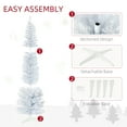 thumbnail image 5 of HOMCOM 7' Snow Flocked Artificial Christmas Tree Slim with Stand, White, 5 of 9