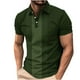 thumbnail image 2 of Blusa y camisa de manga corta con cuello vuelto Camisa casual de manga corta para hombre con cuello de manga corta estampado Top/camisa para hombre Tops para hombre, 2 of 5