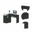 thumbnail image 2 of Thorpe Black L Shaped Computer Desk, 2 of 5