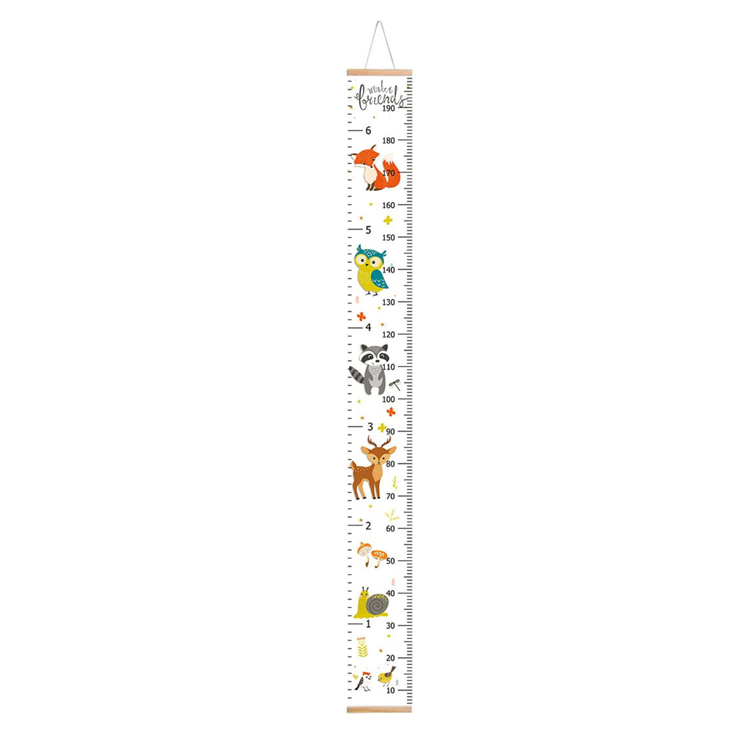 A TKSTAR Removable Growth Chart Handing Ruler Wall Decor for Kids Wood Frame Height Measurement Rulers JU-BR04