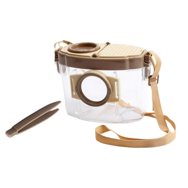 koolsoo Boîte d'Observation de Papillons Boîte de Collection Loupe d'Activité d'Exploration pour Enfants Marron