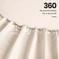 thumbnail image 6 of Superior 4-Piece 1500 Thread Count Ivory Sheet Set, Queen, 6 of 12