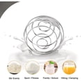 thumbnail image 5 of Protein Shaker Bottle 700 ML with Mixball & Powder Compartment 200 ML, Metal Shaker Bottle Leak-Proof Fitness Bottle Shaker(Silver), 5 of 7