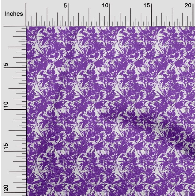 oneOone Rayon Purple Fabric Florals Sewing Craft Projects Fabric Prints By Yard 56 Inch Wide