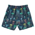 thumbnail image 7 of FORMRS Boys Swim Trunks Quick Dry Mesh Lining Beach Boardshorts, Sizes XS-XL, Green Jellyfish Pattern, 7 of 7