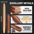 thumbnail image 3 of Walfos French Rolling Pin Set - Natural Wooden Rolling Pins (8inch, 15.7inch), Baking Dough Roller for Pizza, Pie, Pasta, Bread, Pastry, No Coating, 3 of 8