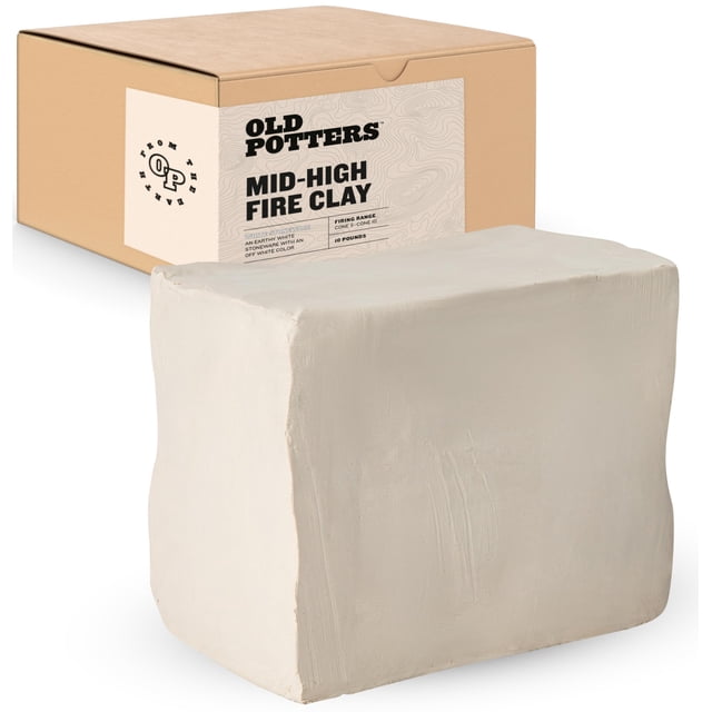Pottery Clay Old Potters, gres blanco a fuego medio alto, 4,5 kg