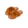 thumbnail image 6 of Jessica Simpson Womens Plush Cross Band Plush Memory Foam Slide Slipper, 6 of 9