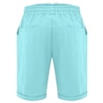 thumbnail image 4 of cocolona Womens Summer Casual Linen Beach Shorts Elastic Waist Drawstring Wide Leg Knee Length Shorts with Pocket, 4 of 5