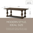thumbnail image 3 of Maven Lane Leon Traditional Wooden Dining Table in Antiqued Brown Finish, 3 of 7