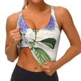 thumbnail image 3 of Gukieu Vintage Flower Print Women's Sports Vest, Low-neck U-shaped Removable Pad Sports Bra for Yoga, Exercise, Dance-XX-Large, 3 of 8