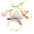 thumbnail image 4 of Xiao Hua Pulsera de cuentas hecha a mano, ideal para hombres y mujeres, con alambre de metal envuelto en cristal de piedra natural (negro), 4 of 5