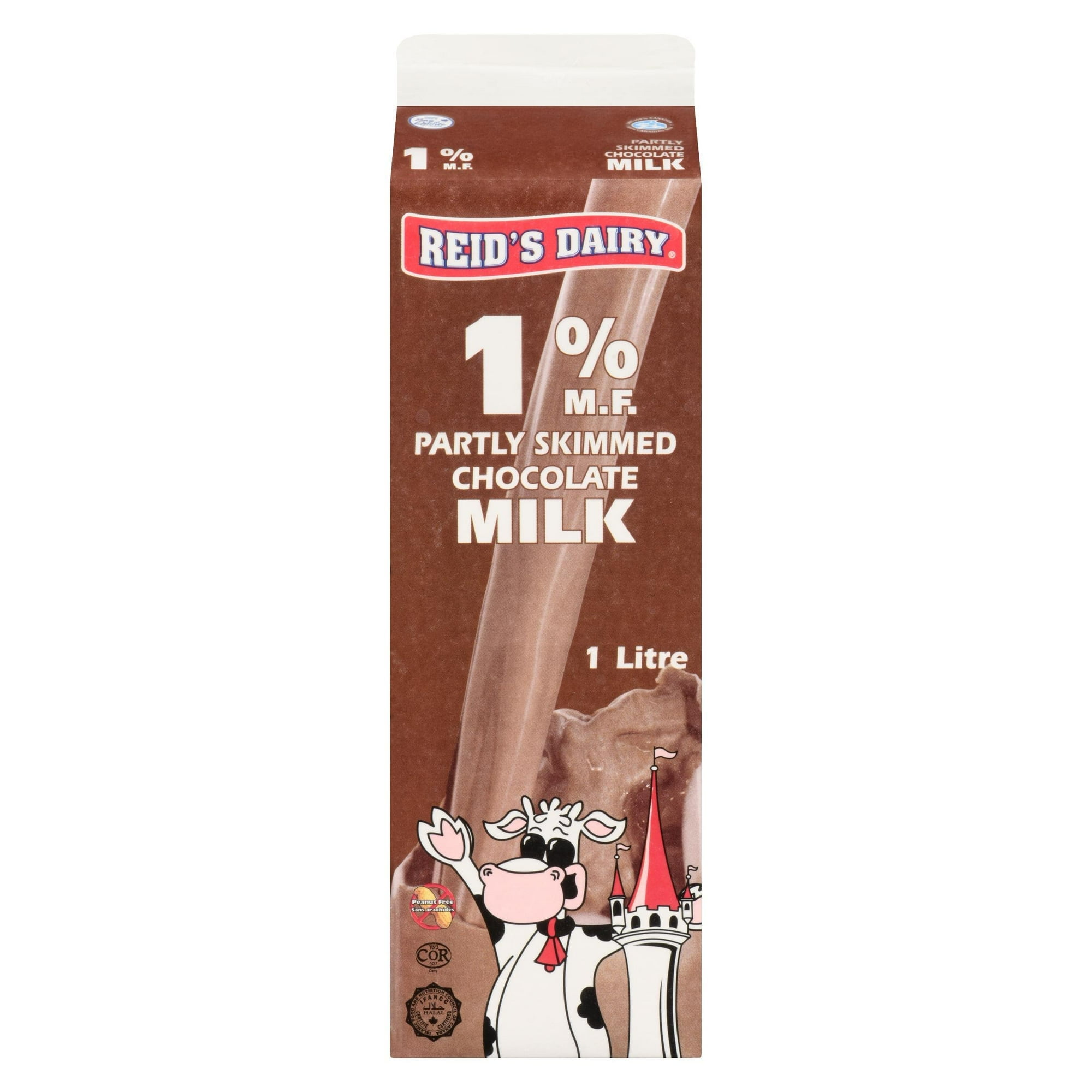 Reid's Dairy Partly Skimmed Chocolate Milk 1% M.F., 1 L