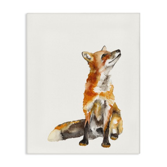 Stupell Industries Farmhouse Curious Fox Illustration Canvas Art, 16 x 20, by Jennifer Goldberger