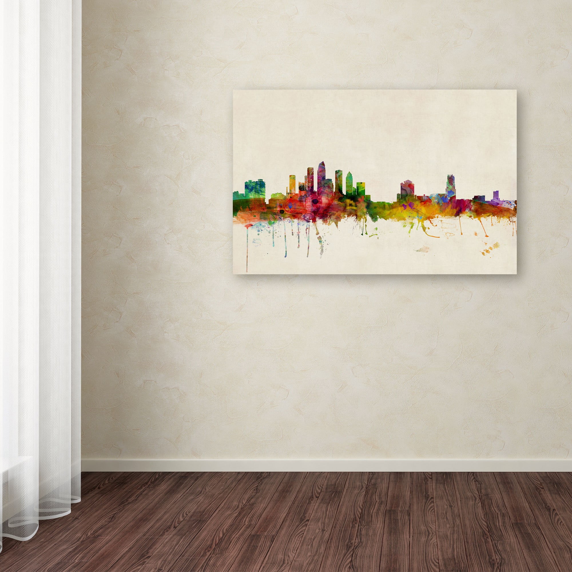 Trademark Fine Art "Tampa, Florida" Canvas Art by Michael Tompsett